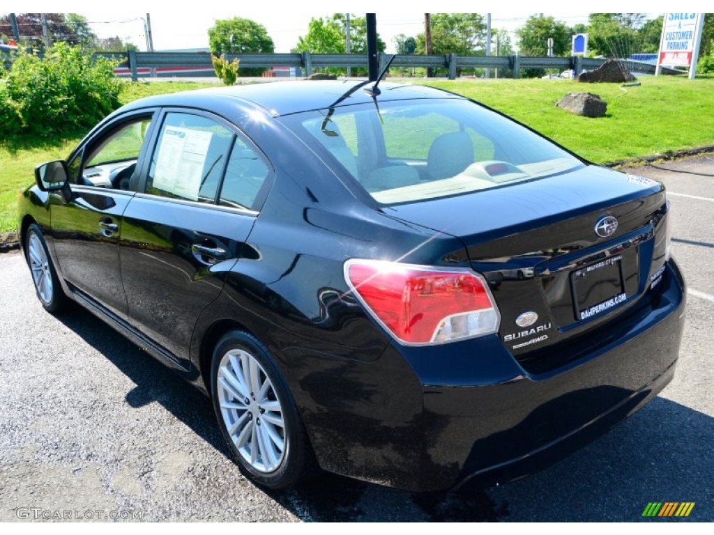 2012 Impreza 2.0i Premium 4 Door - Obsidian Black Pearl / Ivory photo #5