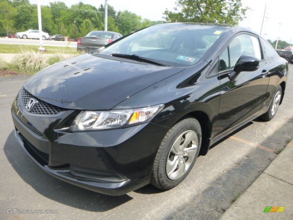 Crystal Black Pearl 2013 Honda Civic LX Coupe Exterior Photo #104686191