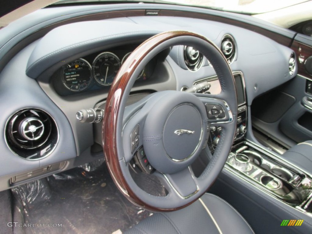 2015 Jaguar XJ XJL Portfolio Navy/Navy Dashboard Photo #104692413