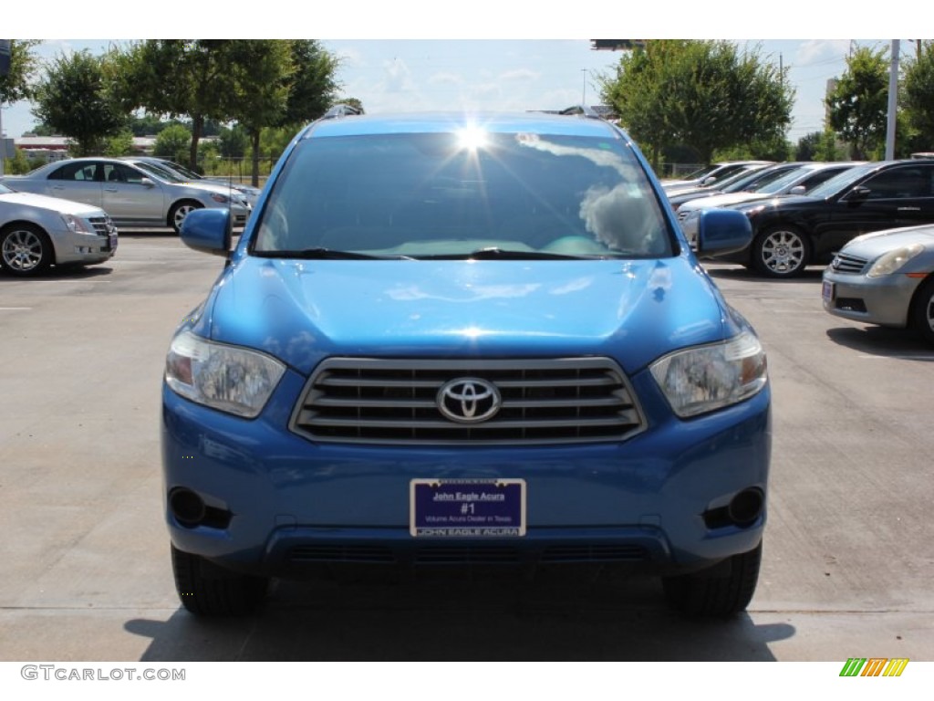 2008 Highlander  - Blue Streak Metallic / Black photo #7