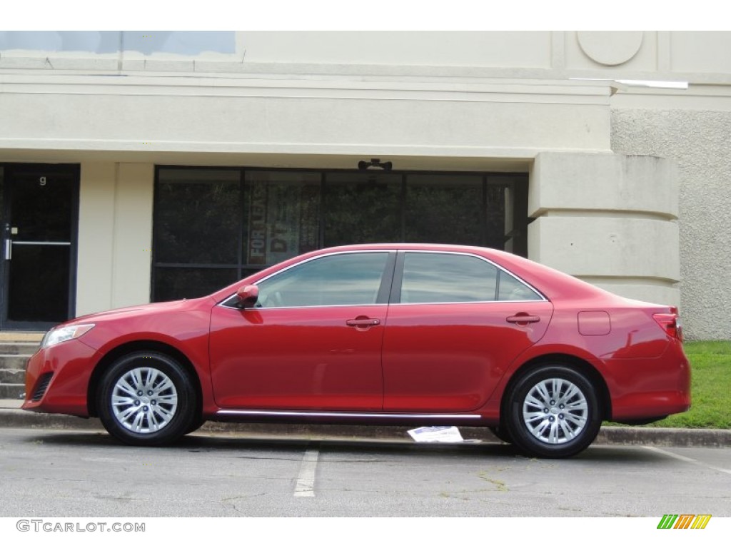 2014 Camry LE - Barcelona Red Metallic / Ivory photo #7