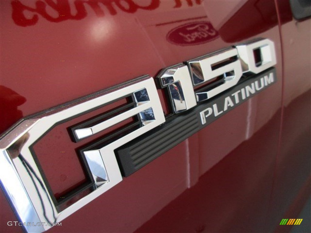 2015 F150 Platinum SuperCrew 4x4 - Ruby Red Metallic / Platinum Black photo #4