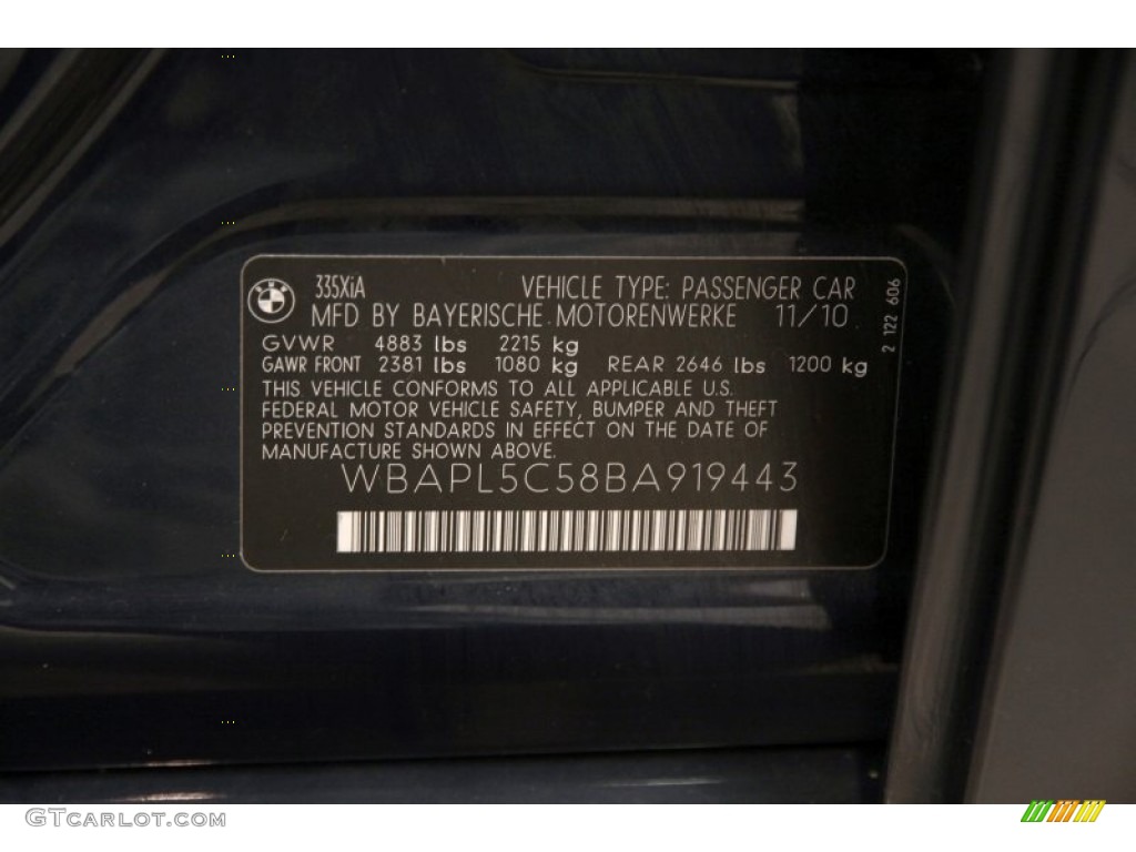 2011 3 Series 335i xDrive Sedan - Deep Sea Blue Metallic / Gray Dakota Leather photo #21