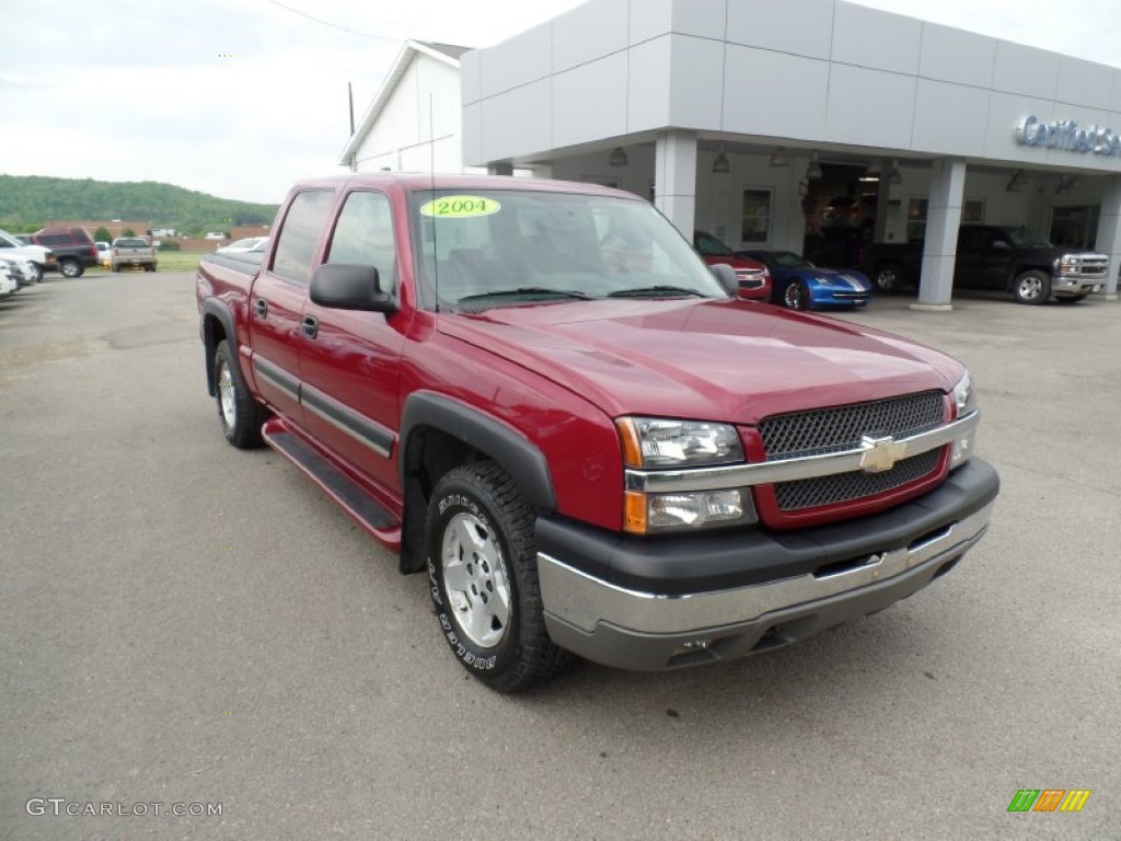 2004 Silverado 1500 Z71 Crew Cab 4x4 - Sport Red Metallic / Dark Charcoal photo #3