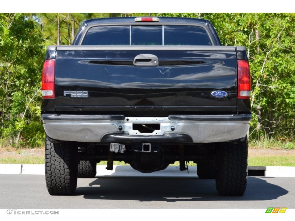 2002 F250 Super Duty XLT SuperCab 4x4 - Black / Medium Parchment photo #20