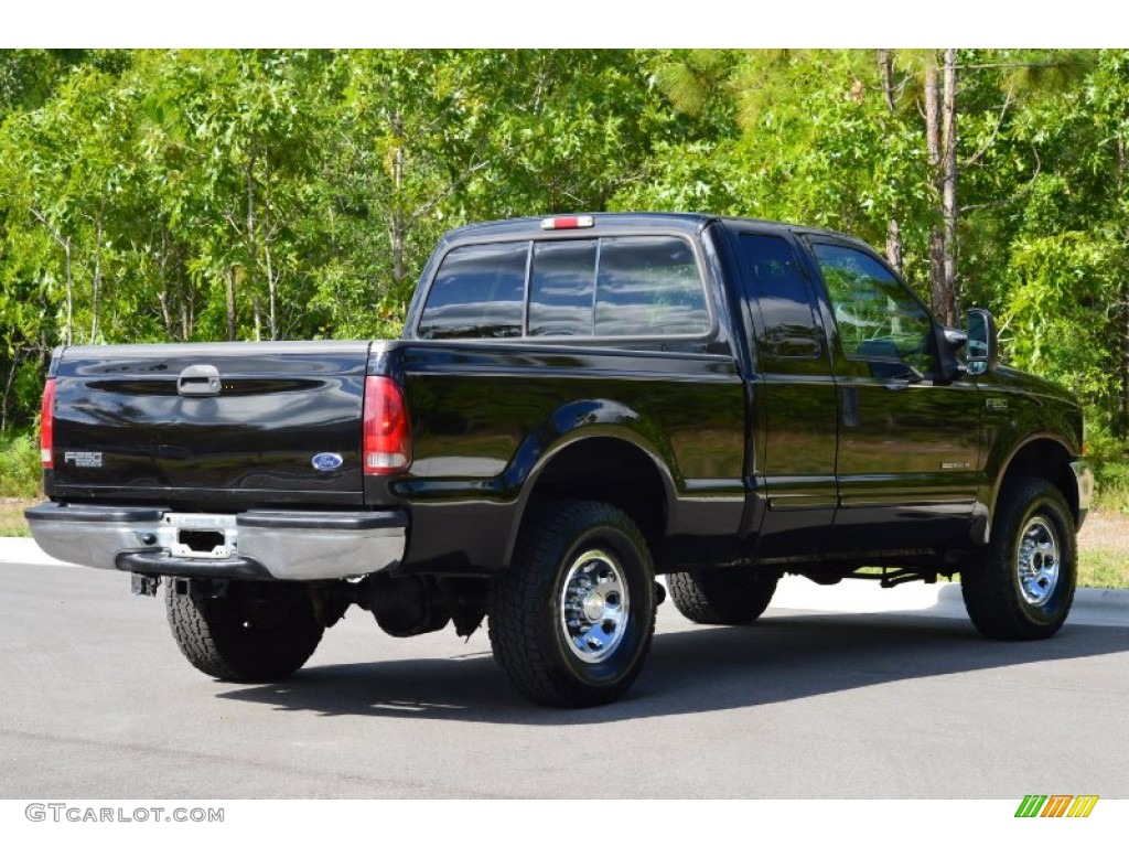 2002 F250 Super Duty XLT SuperCab 4x4 - Black / Medium Parchment photo #23