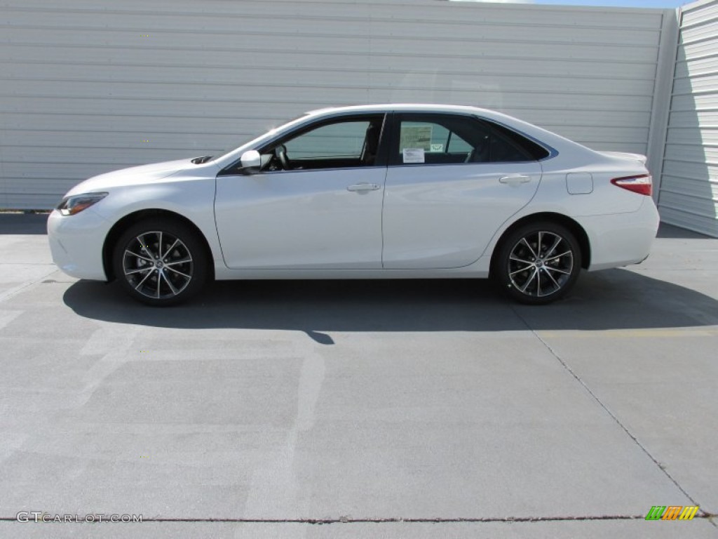 2015 Camry XSE V6 - Blizzard Pearl White / Black photo #6