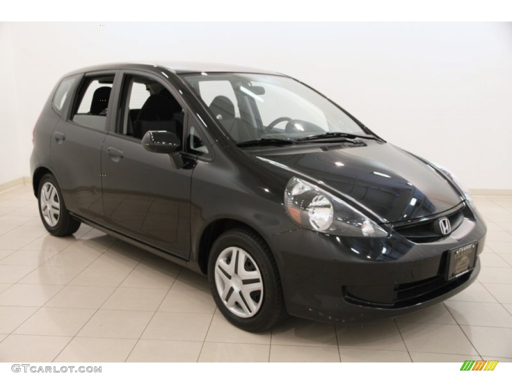 2008 Fit Hatchback - Nighthawk Black Pearl / Black/Grey photo #1