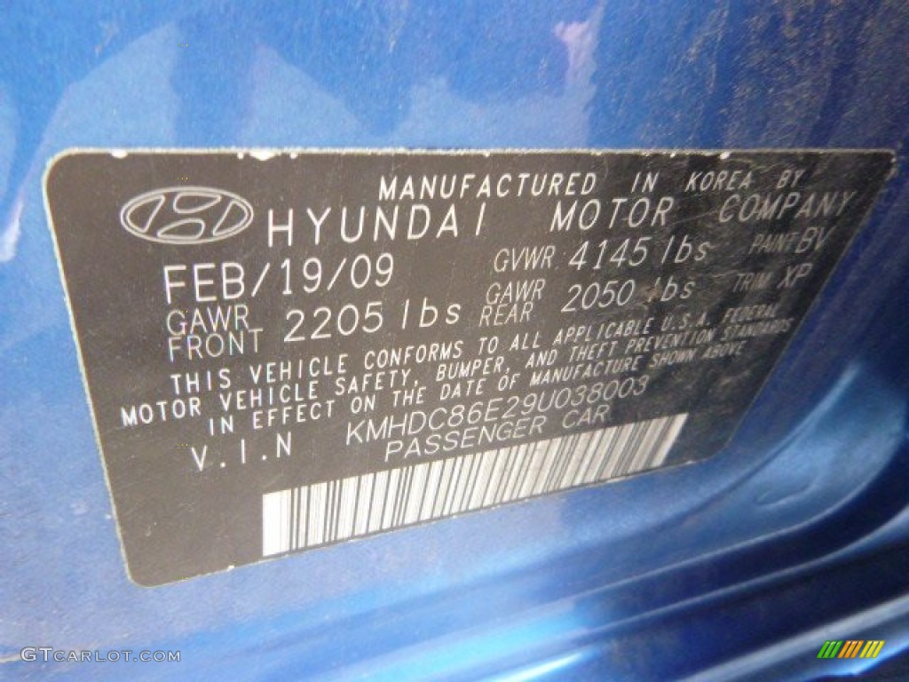 2009 Elantra Touring - Vivid Blue / Black photo #4