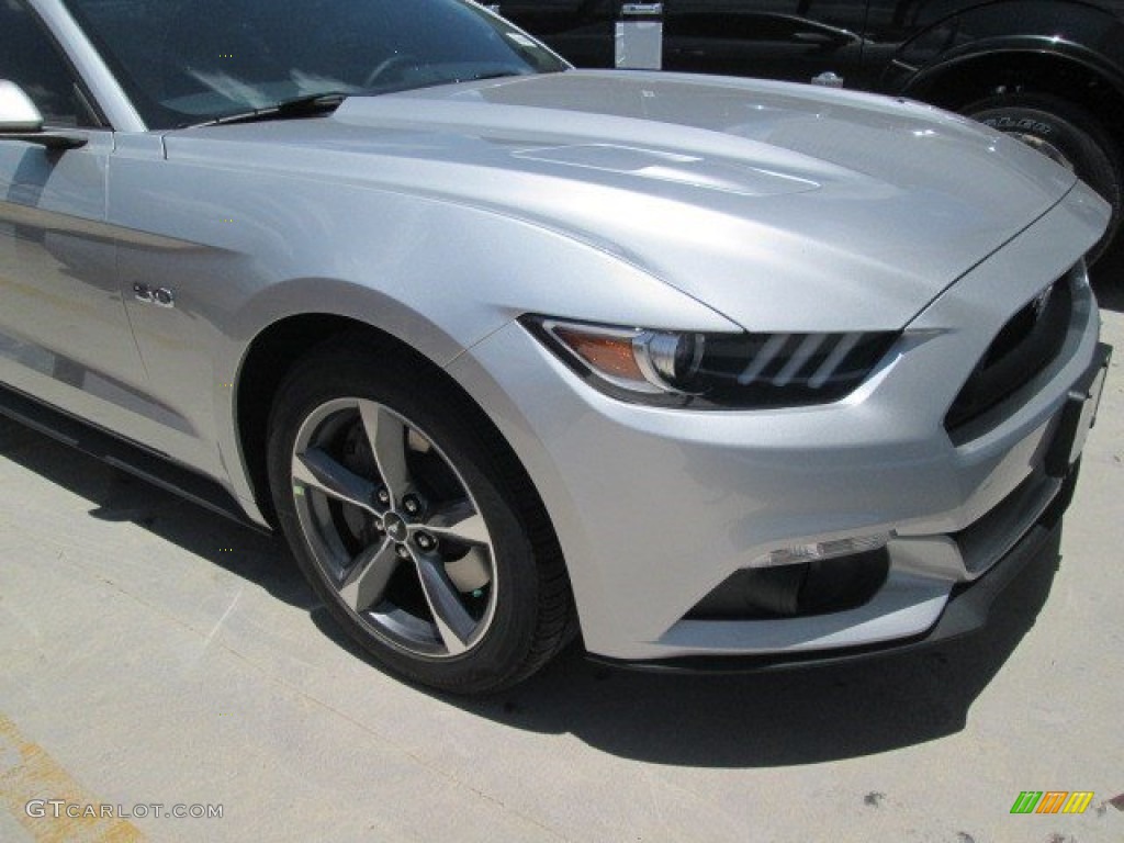 2015 Mustang GT Coupe - Ingot Silver Metallic / Ebony photo #2