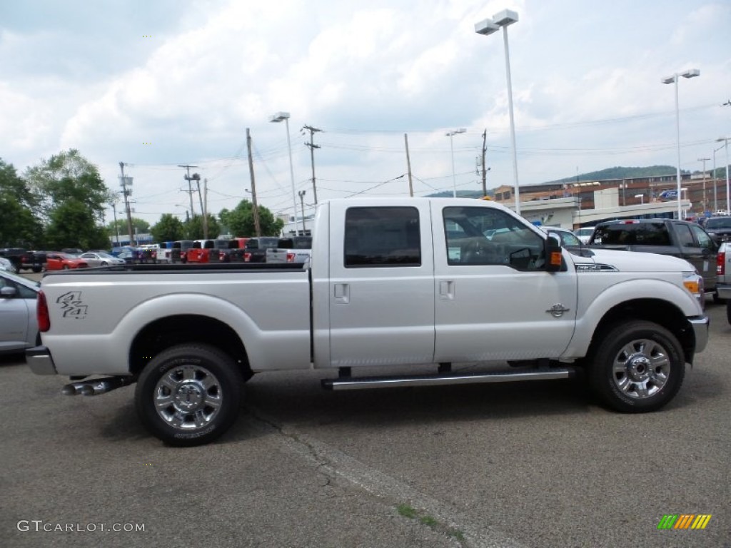 2015 F350 Super Duty Lariat Crew Cab 4x4 - White Platinum / Black photo #1