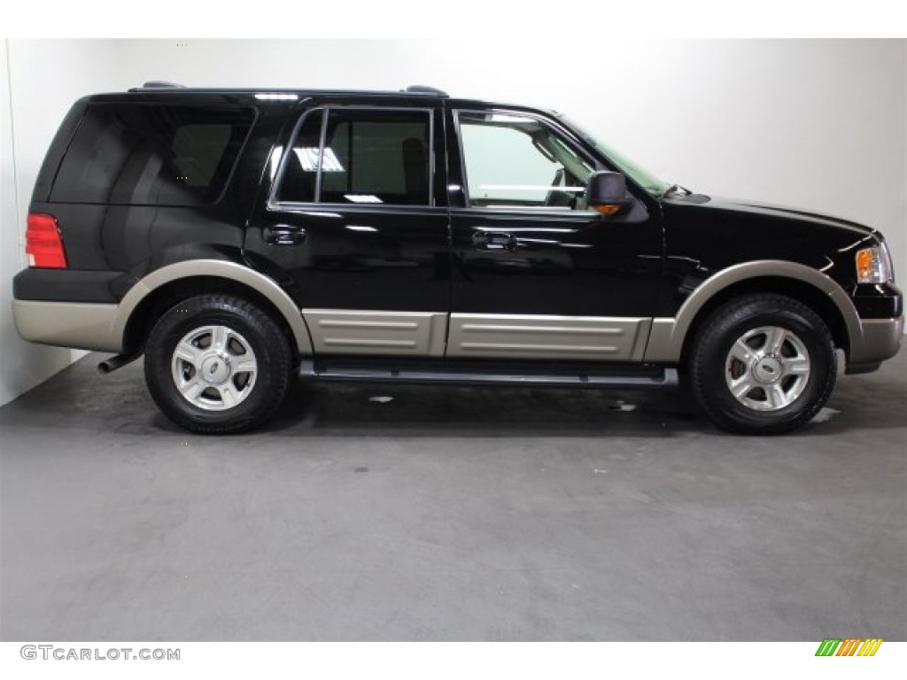 2003 Expedition Eddie Bauer - Black Clearcoat / Medium Parchment photo #2