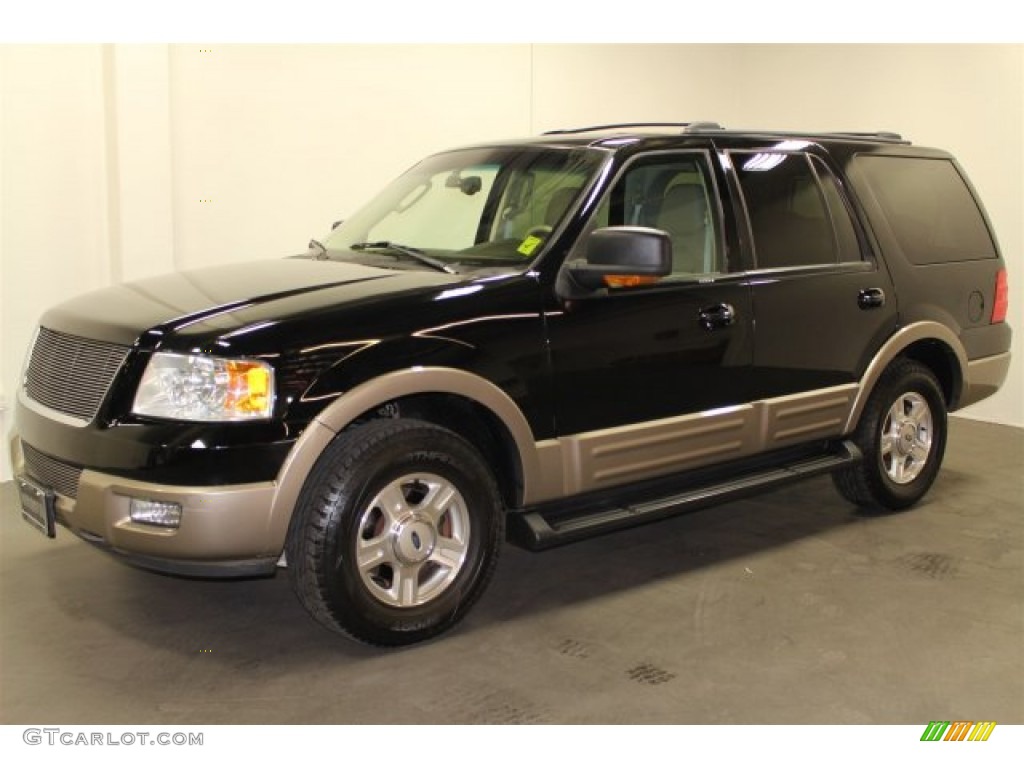 2003 Expedition Eddie Bauer - Black Clearcoat / Medium Parchment photo #5