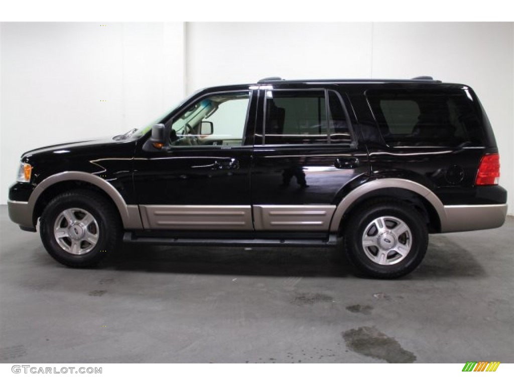2003 Expedition Eddie Bauer - Black Clearcoat / Medium Parchment photo #6