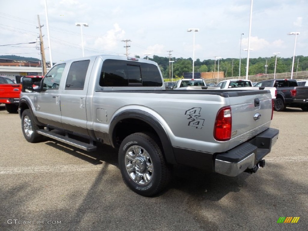 2015 F250 Super Duty Lariat Crew Cab 4x4 - Ingot Silver / Black photo #6