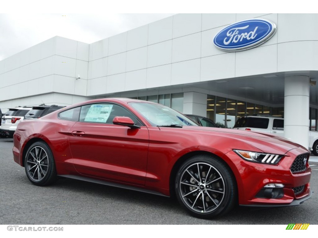 2015 Mustang EcoBoost Coupe - Ruby Red Metallic / Ebony photo #1