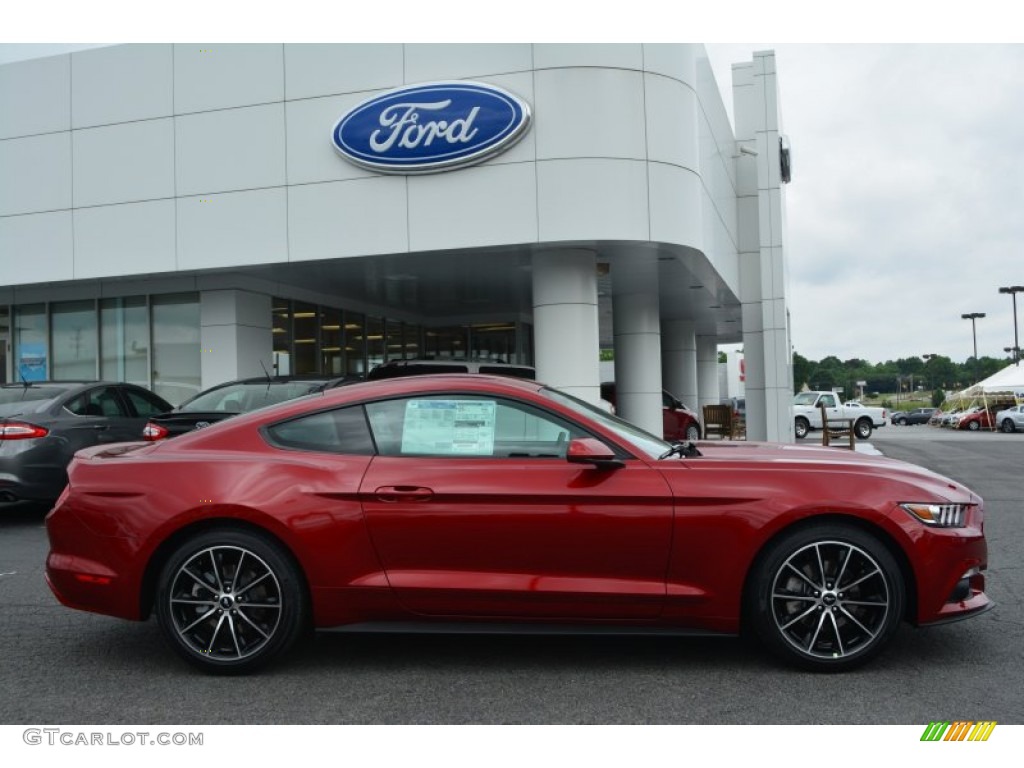 2015 Mustang EcoBoost Coupe - Ruby Red Metallic / Ebony photo #2