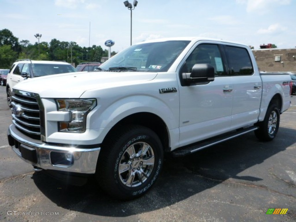 2015 F150 XLT SuperCrew 4x4 - Oxford White / Medium Light Camel photo #5