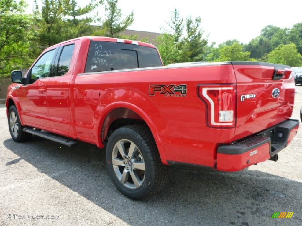 2015 F150 XLT SuperCab 4x4 - Race Red / Black photo #4