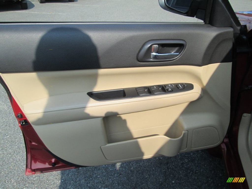 2008 Forester 2.5 X - Garnet Red Pearl / Desert Beige photo #12