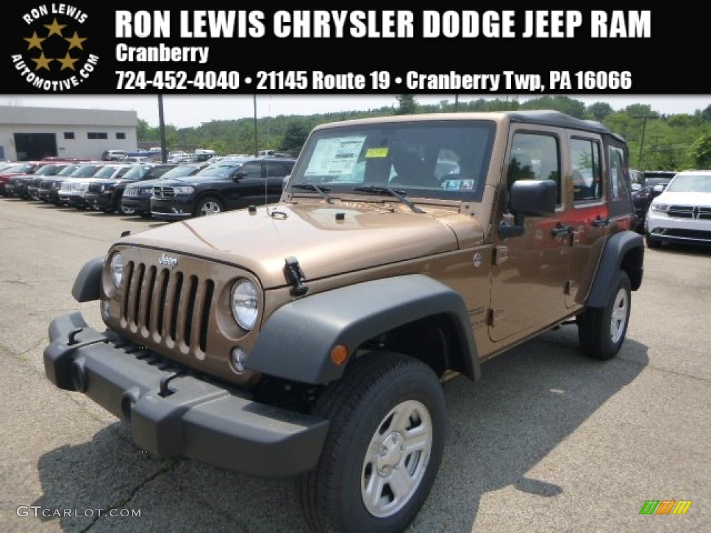 2015 Wrangler Unlimited Sport 4x4 - Copper Brown Pearl / Black photo #1