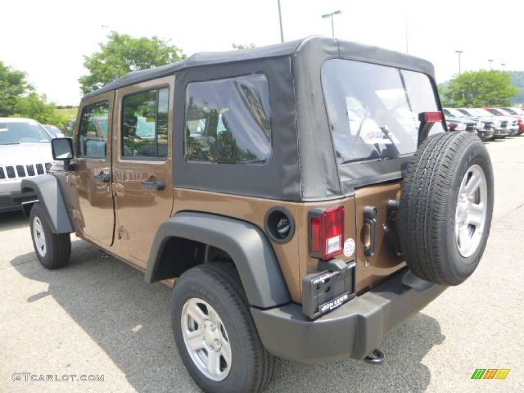 2015 Wrangler Unlimited Sport 4x4 - Copper Brown Pearl / Black photo #3