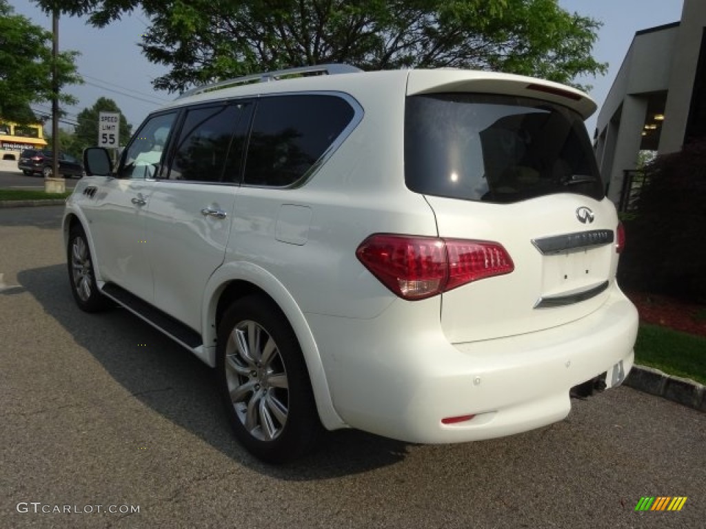 Moonlight White 2014 Infiniti QX80 AWD Exterior Photo #104737496