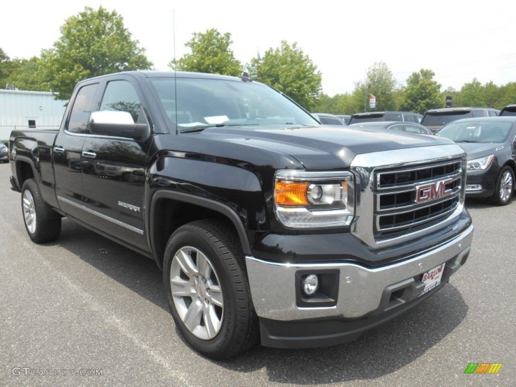 Onyx Black 2015 GMC Sierra 1500 SLT Double Cab Exterior Photo #104739698