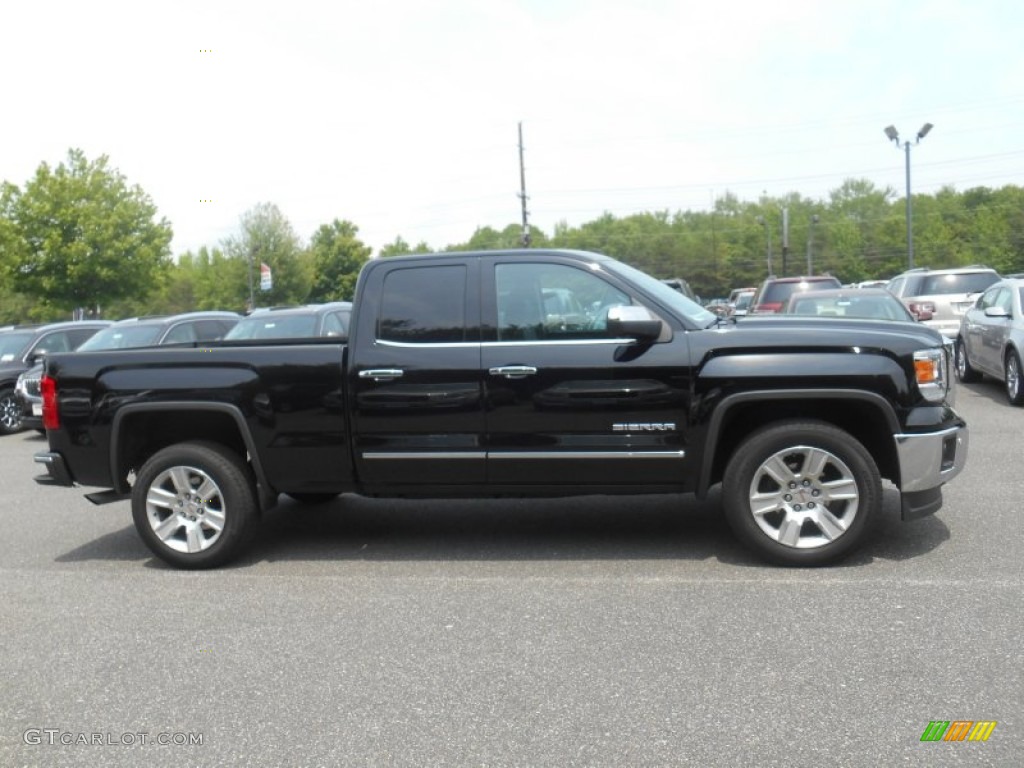 Onyx Black 2015 GMC Sierra 1500 SLT Double Cab Exterior Photo #104739722