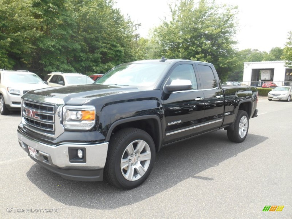 Onyx Black 2015 GMC Sierra 1500 SLT Double Cab Exterior Photo #104739785