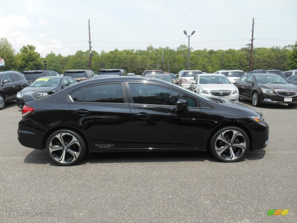 Crystal Black Pearl 2014 Honda Civic Si Sedan Exterior Photo #104740229