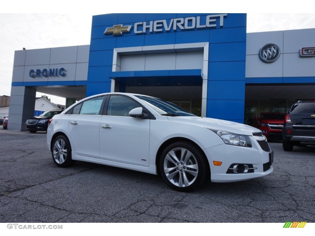 2014 Cruze LTZ - Summit White / Jet Black/Brick photo #1
