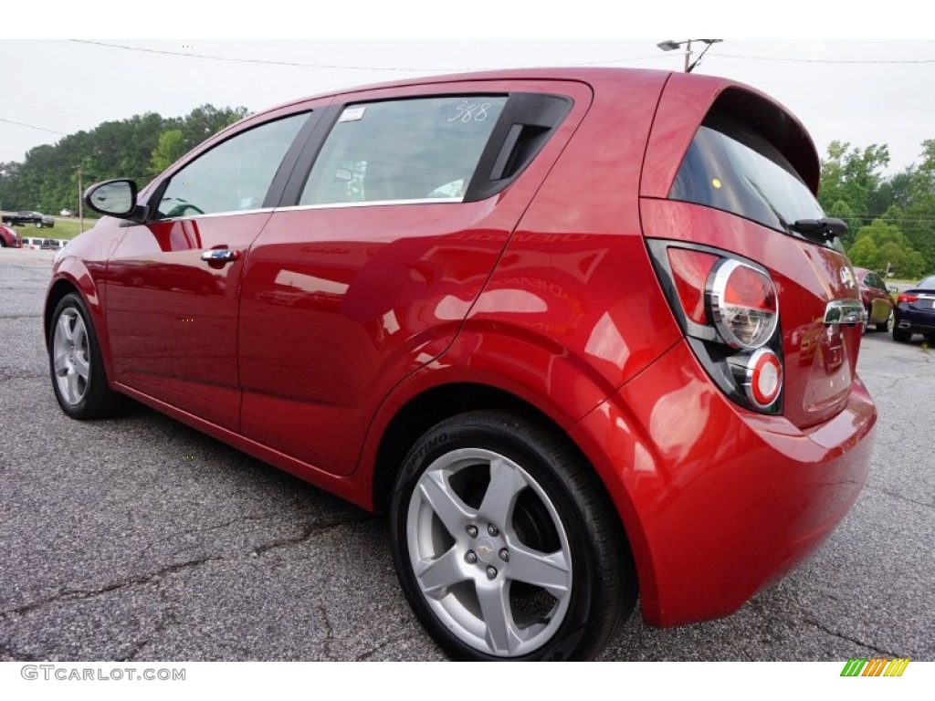 2014 Sonic LTZ Hatchback - Crystal Red Tintcoat / Jet Black/Dark Titanium photo #5