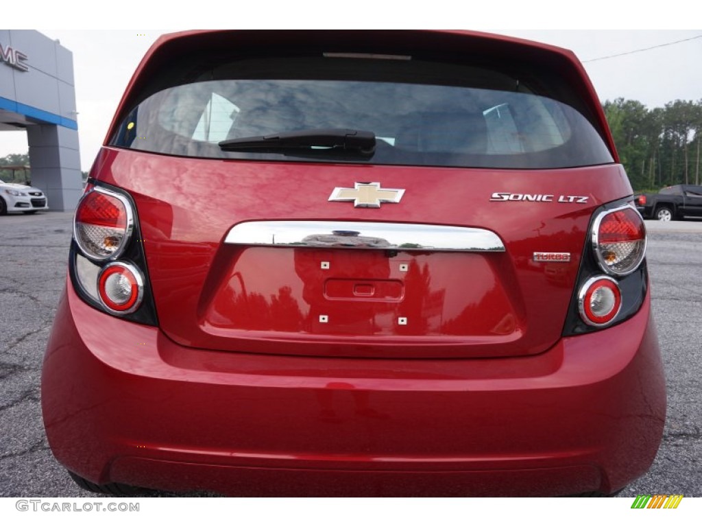2014 Sonic LTZ Hatchback - Crystal Red Tintcoat / Jet Black/Dark Titanium photo #6