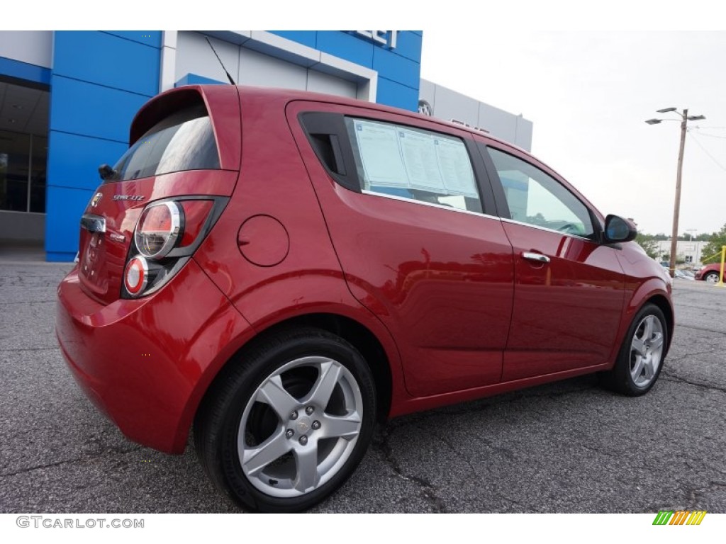 2014 Sonic LTZ Hatchback - Crystal Red Tintcoat / Jet Black/Dark Titanium photo #7