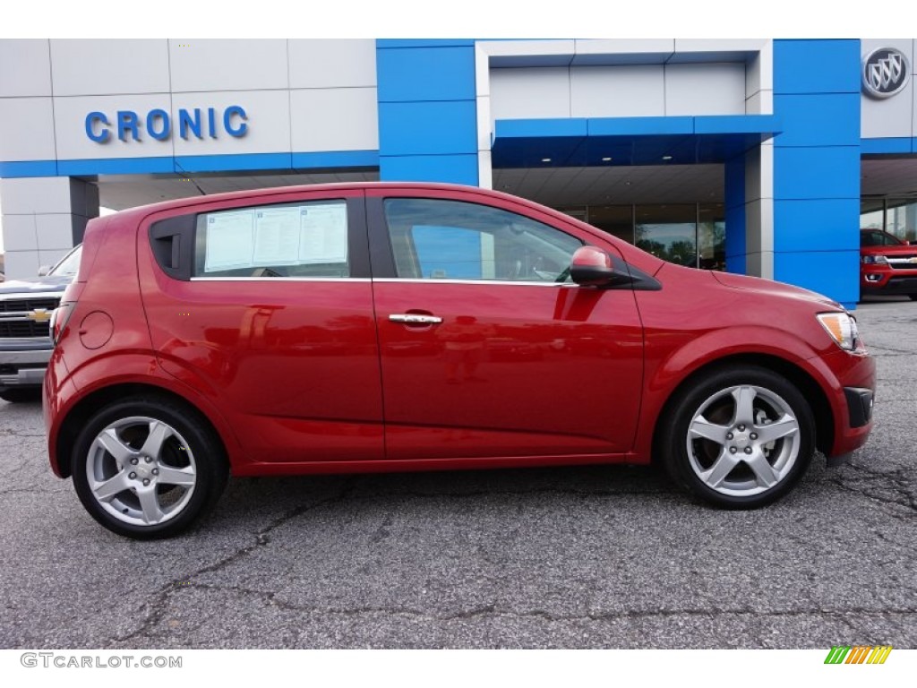 2014 Sonic LTZ Hatchback - Crystal Red Tintcoat / Jet Black/Dark Titanium photo #8