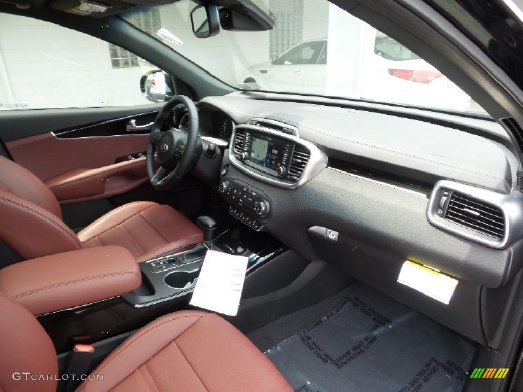 Limited Merlot Nappa Leather Interior 2016 Kia Sorento Limited AWD Photo #104741516