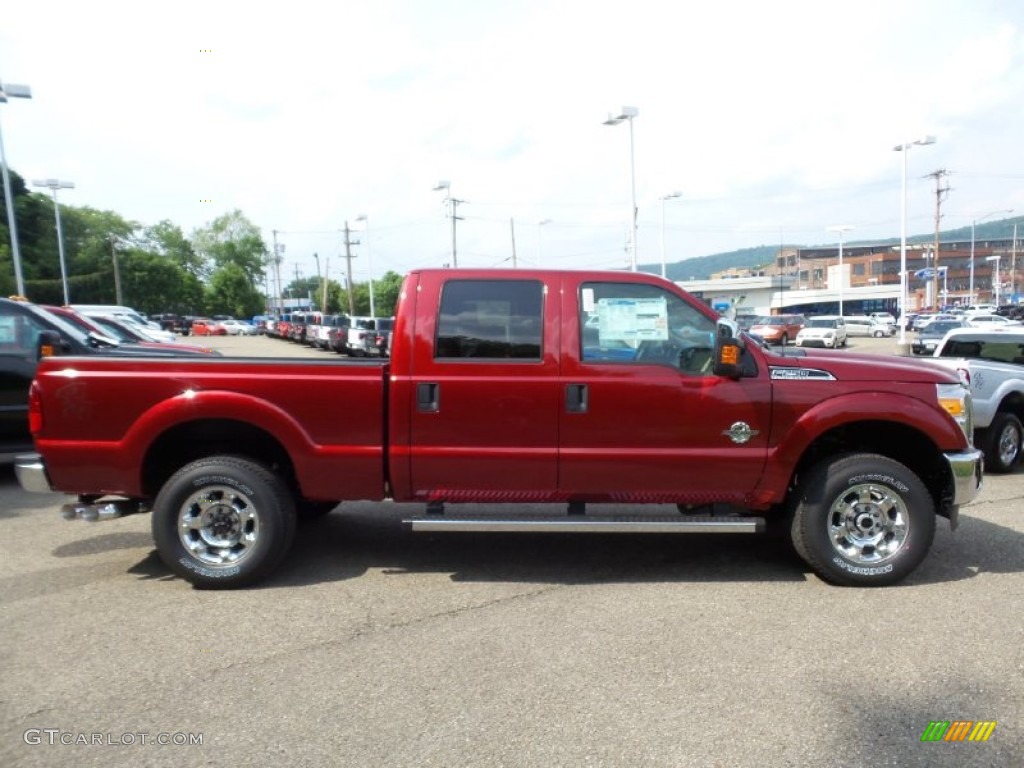 2016 F250 Super Duty XLT Crew Cab 4x4 - Ruby Red Metallic / Adobe photo #1