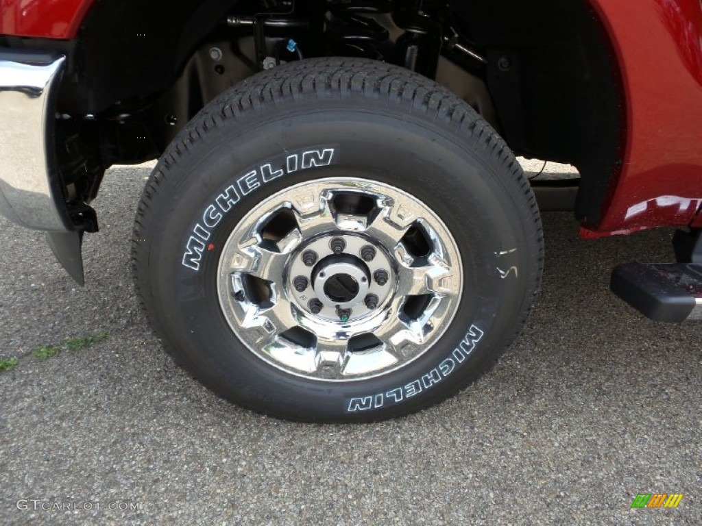 2016 F250 Super Duty XLT Crew Cab 4x4 - Ruby Red Metallic / Adobe photo #11