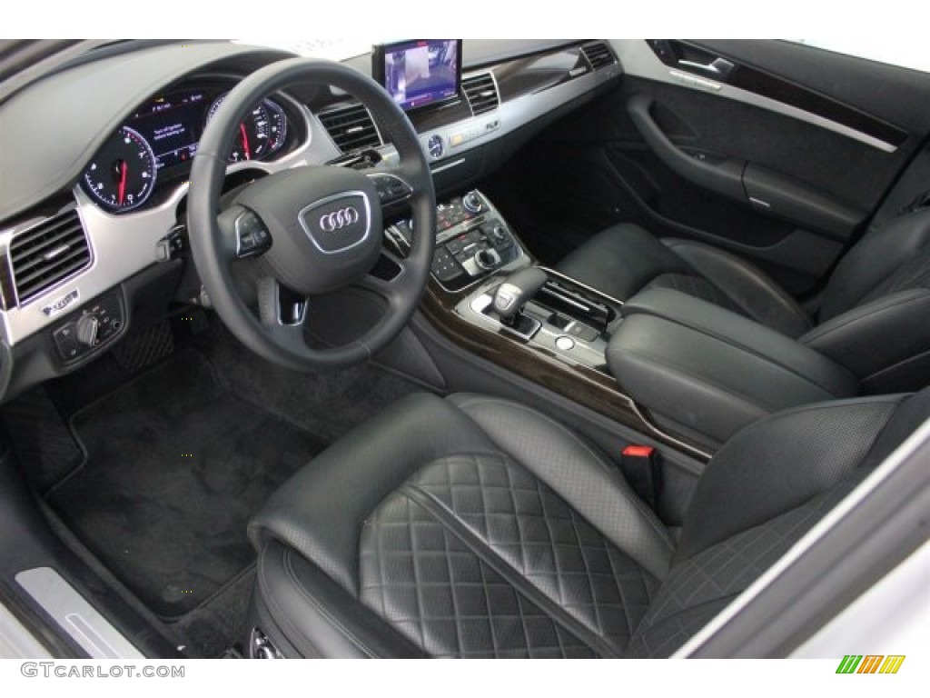 Black Interior 2014 Audi A8 4.0T quattro Photo #104743688