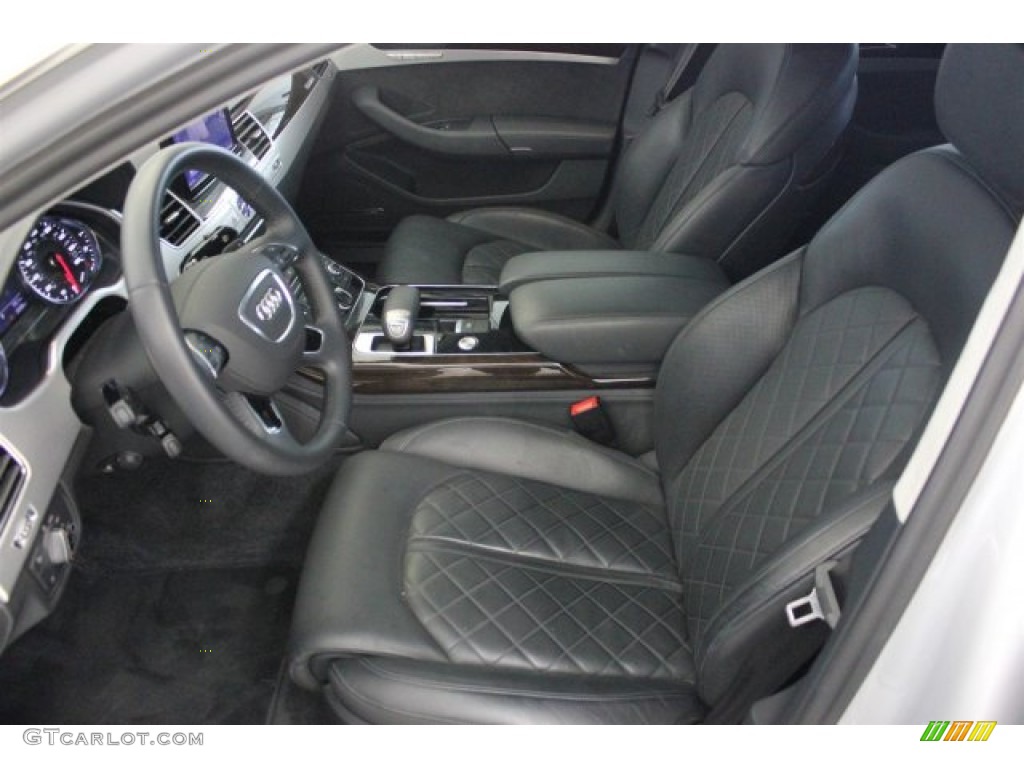 Black Interior 2014 Audi A8 4.0T quattro Photo #104743709