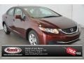 2015 Crimson Pearl Honda Civic LX Sedan  photo #1