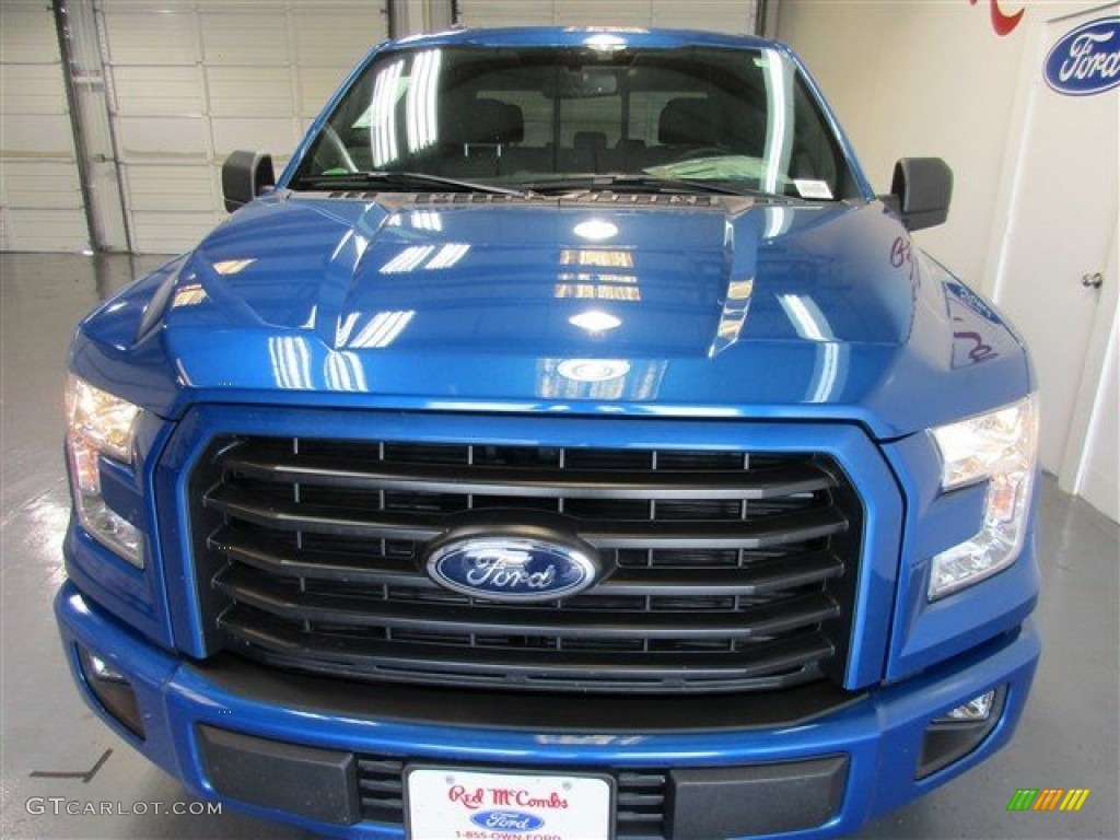 2015 F150 XLT SuperCrew - Blue Flame Metallic / Black photo #2