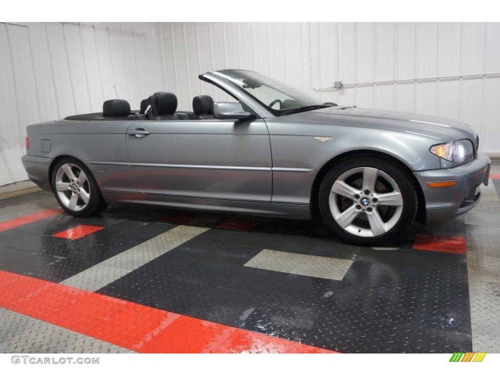 2004 3 Series 325i Convertible - Steel Blue Metallic / Black photo #6