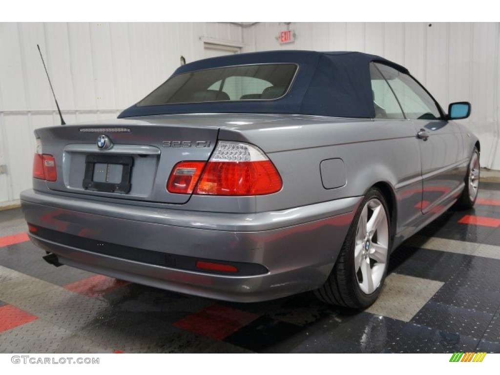 2004 3 Series 325i Convertible - Steel Blue Metallic / Black photo #8