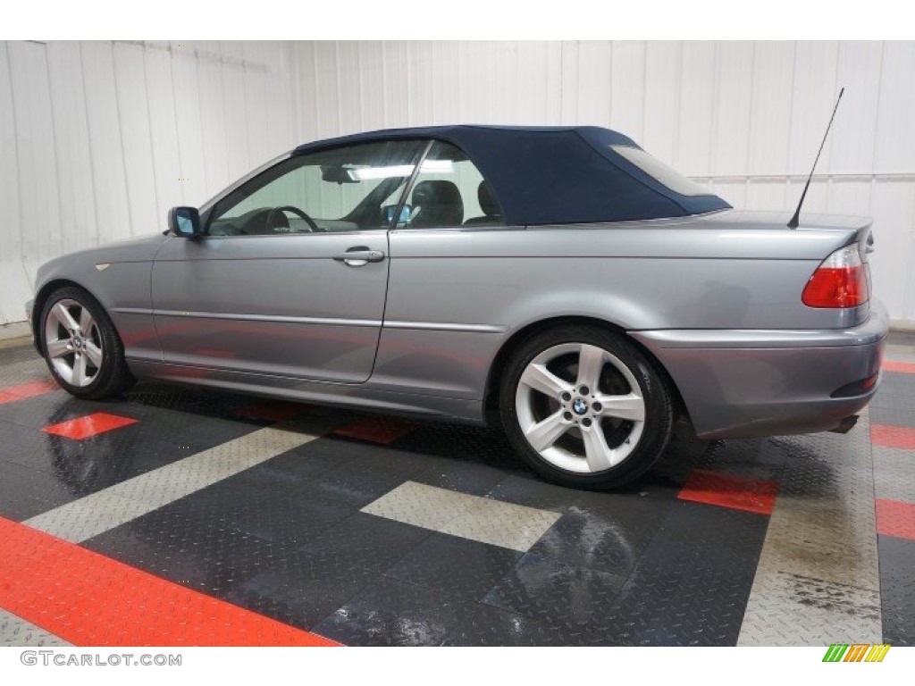 2004 3 Series 325i Convertible - Steel Blue Metallic / Black photo #11