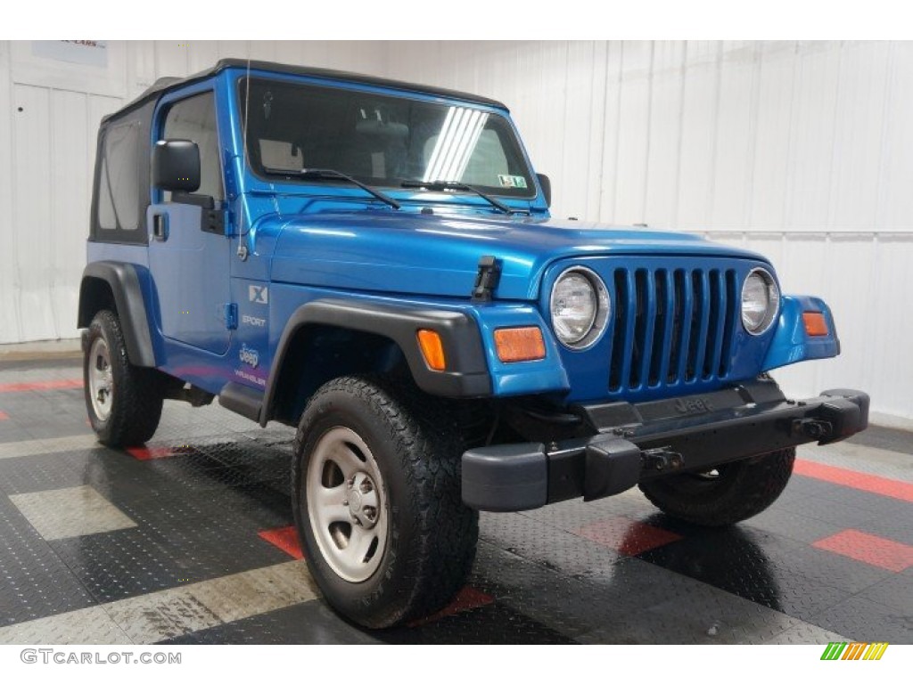 2003 Wrangler X 4x4 - Intense Blue Pearl / Dark Slate Gray photo #4