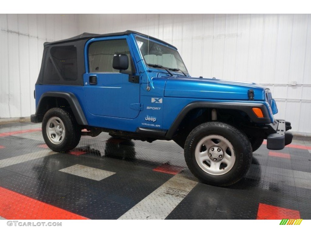 2003 Wrangler X 4x4 - Intense Blue Pearl / Dark Slate Gray photo #5