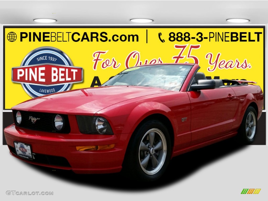 2005 Mustang GT Premium Convertible - Torch Red / Light Graphite photo #1