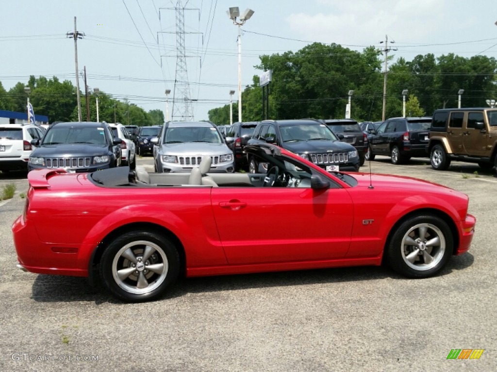 2005 Mustang GT Premium Convertible - Torch Red / Light Graphite photo #5